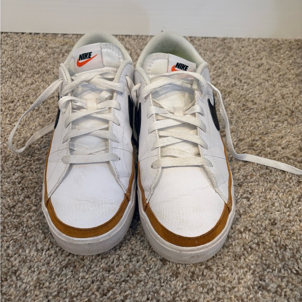 Nike Women’s White and Tan Sneakers